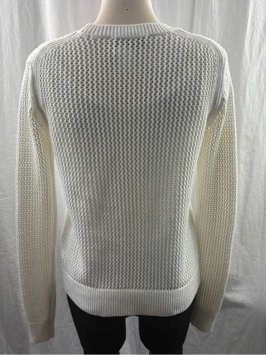 Everlane The Mesh Soft Cotton Crew in White S - Picture 5 of 13